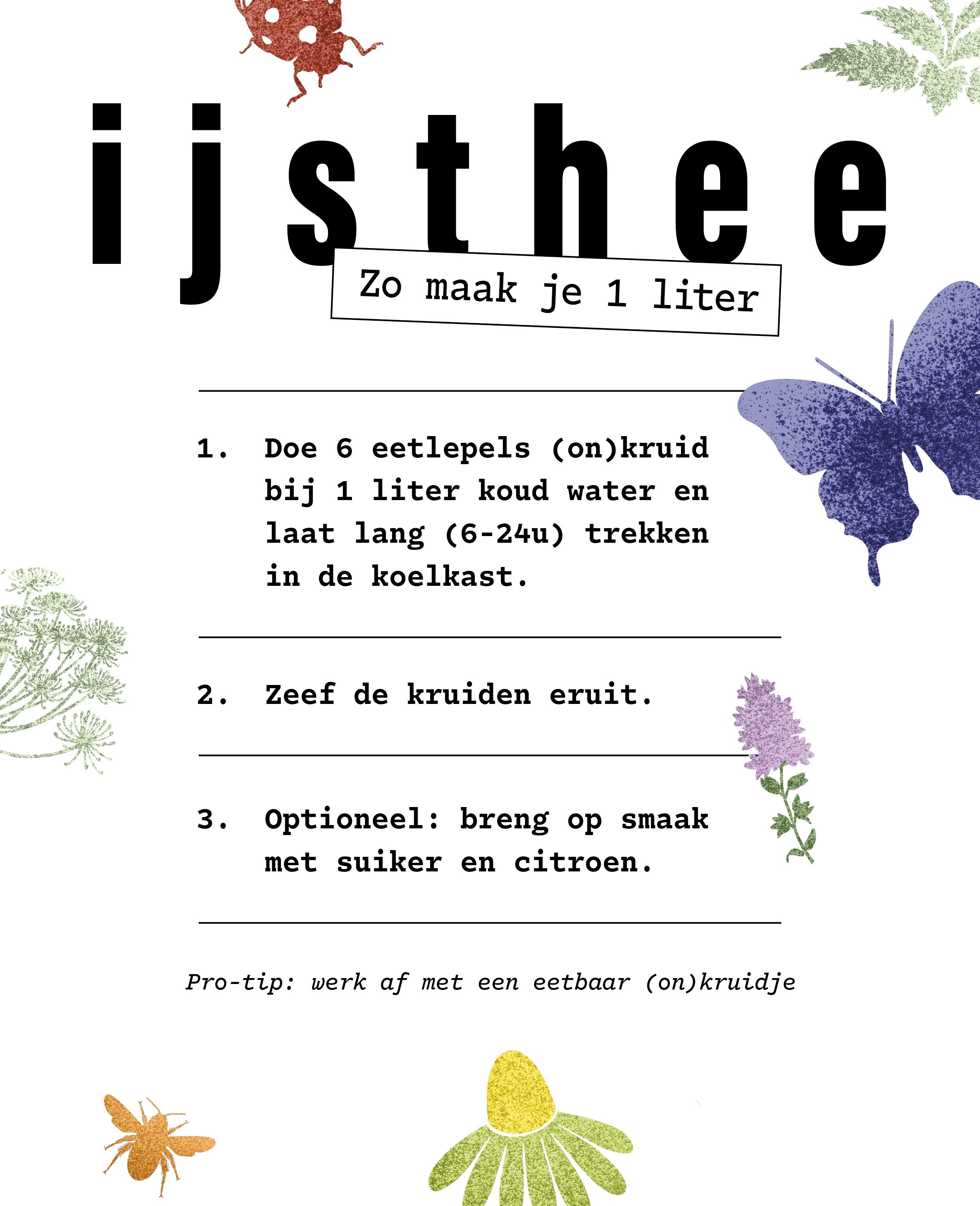 Ijsthee recept - zo maak je 1 liter